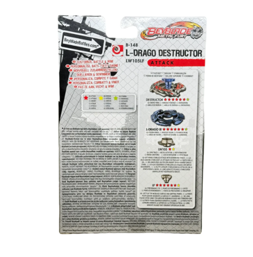 Beyblade Metal Fury – L-Drago Destructor LW105LF (B-148) – Tipo Attacco